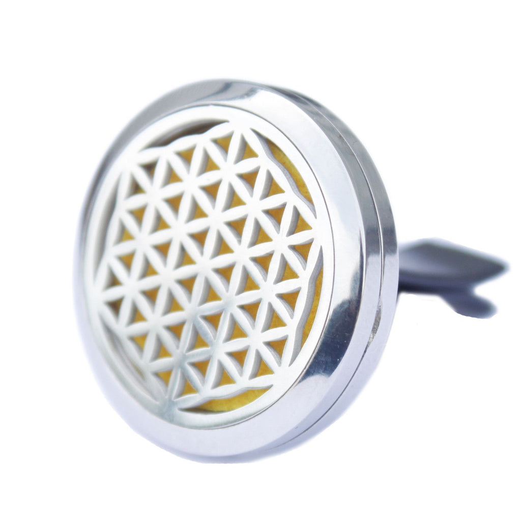 Aroma difuzér do auta Ancient Wisdom – Květ života, 30 mm