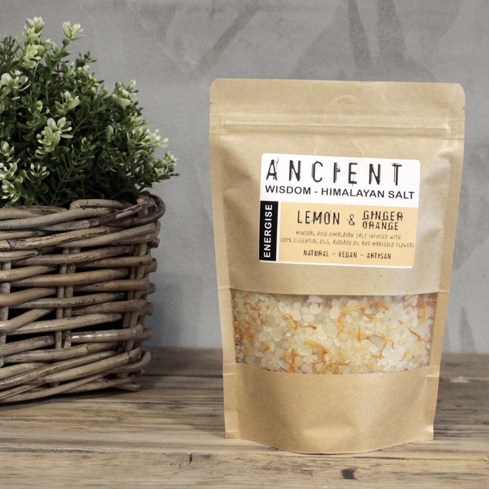 Himálajská koupelová sůl Energise – Citron, Zázvor & Pomeranč 500 g