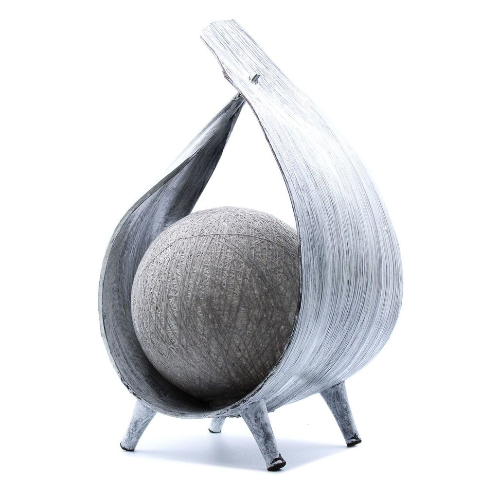 Přírodní lampa z kokosového listu - Greywash Wrapover