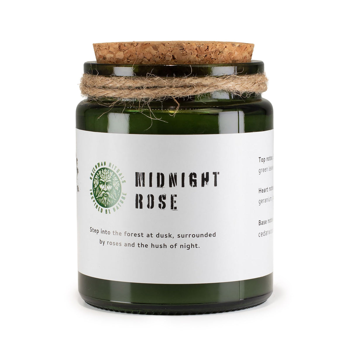 Růžová sójová svíčka s praskajícím dřevěným knotem – Greenman Midnight Rose | 26 hodin