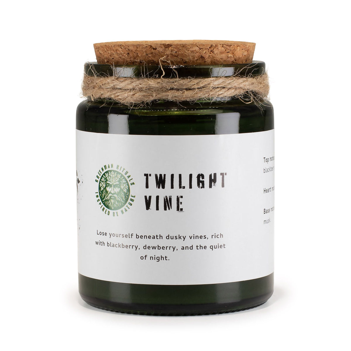 Ovocně-květinová sójová svíčka s praskajícím dřevěným knotem – Greenman Twilight Vine