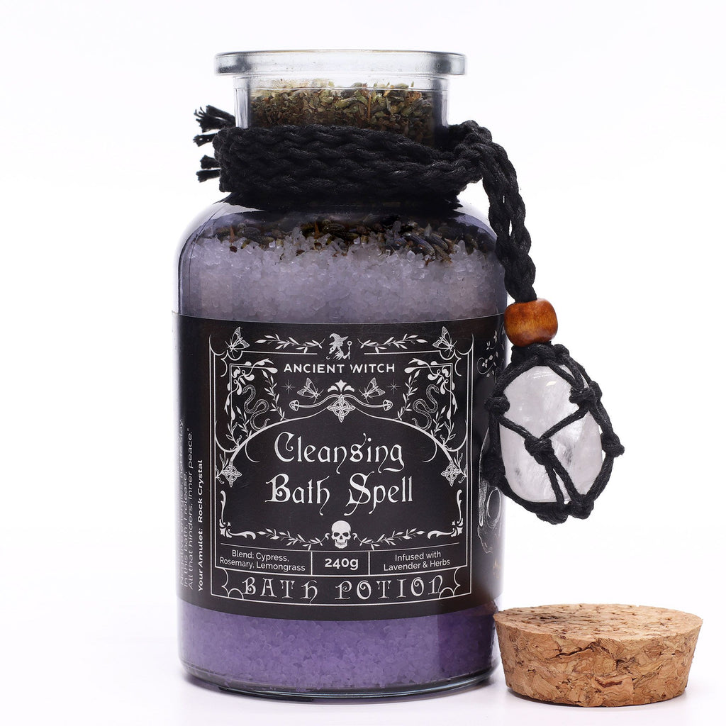 Ancient Witch – Magická koupelová sůl Očista s amuletem z křišťálu | Cleansing 240 g