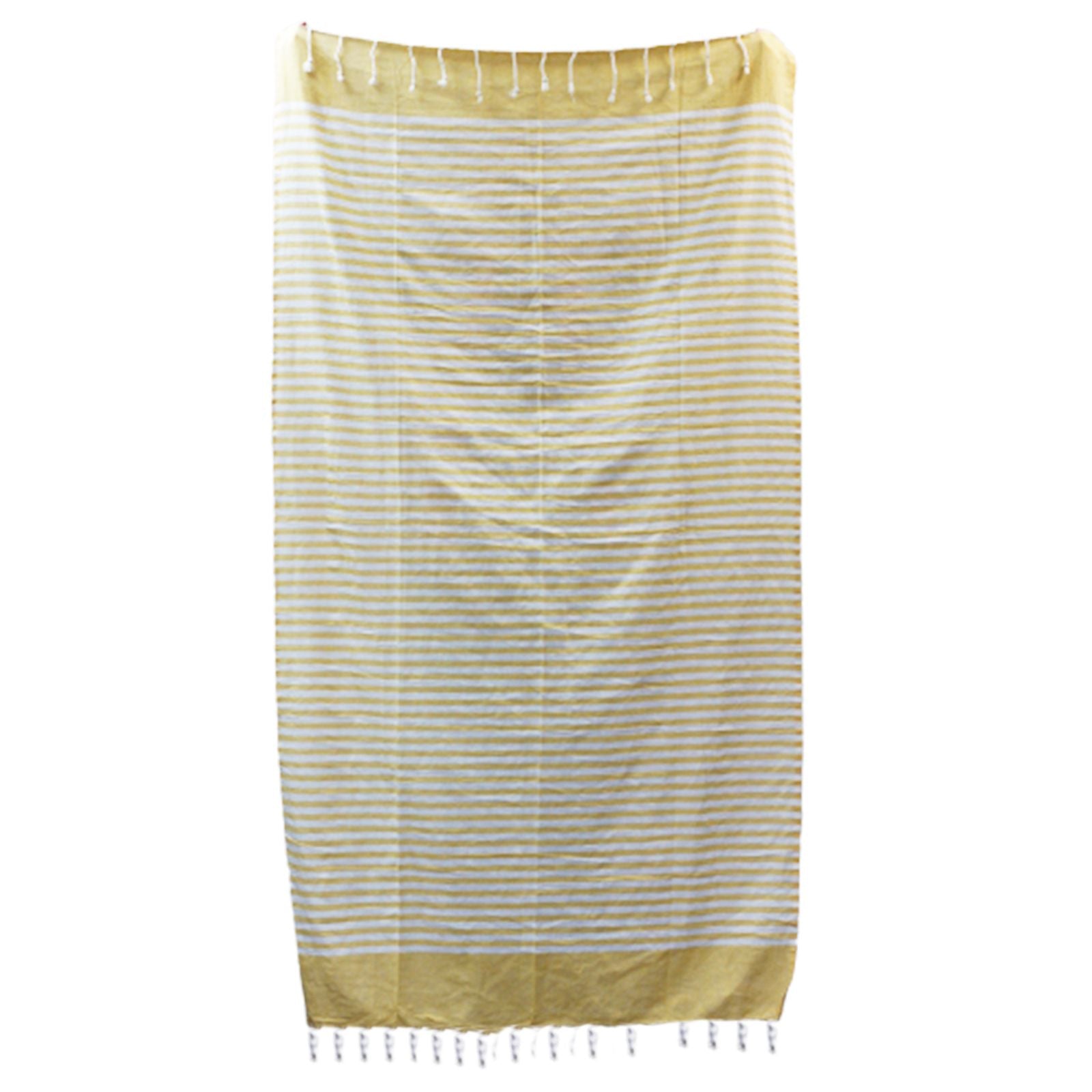 Bavlněný pareo přehoz 100 × 180 cm – Slunečně žlutá