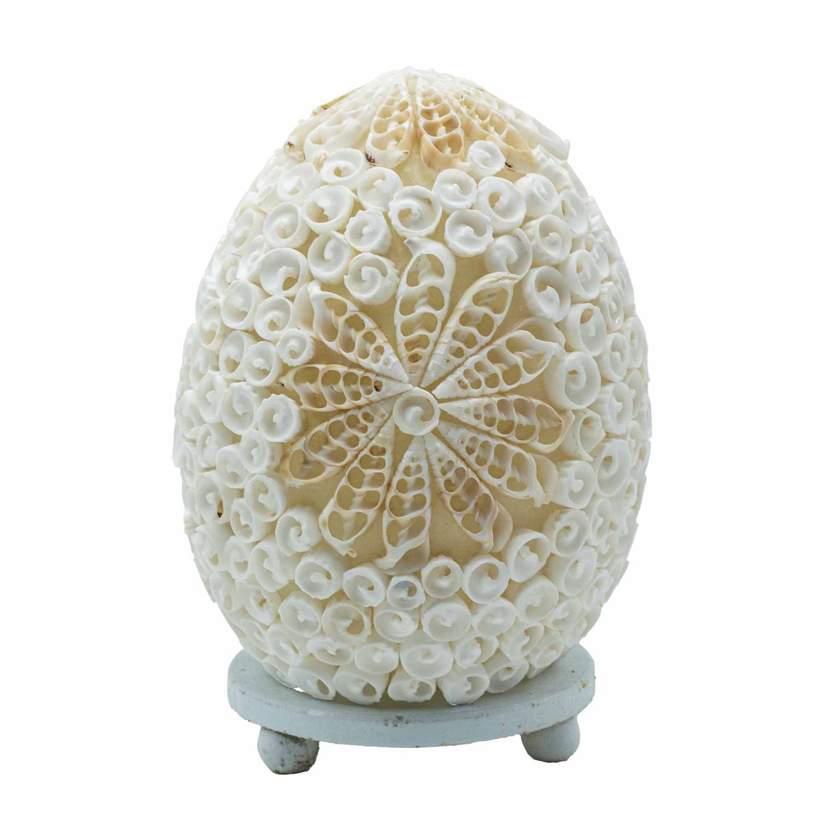 Boho lampa z mušlí – oválná, 15 cm