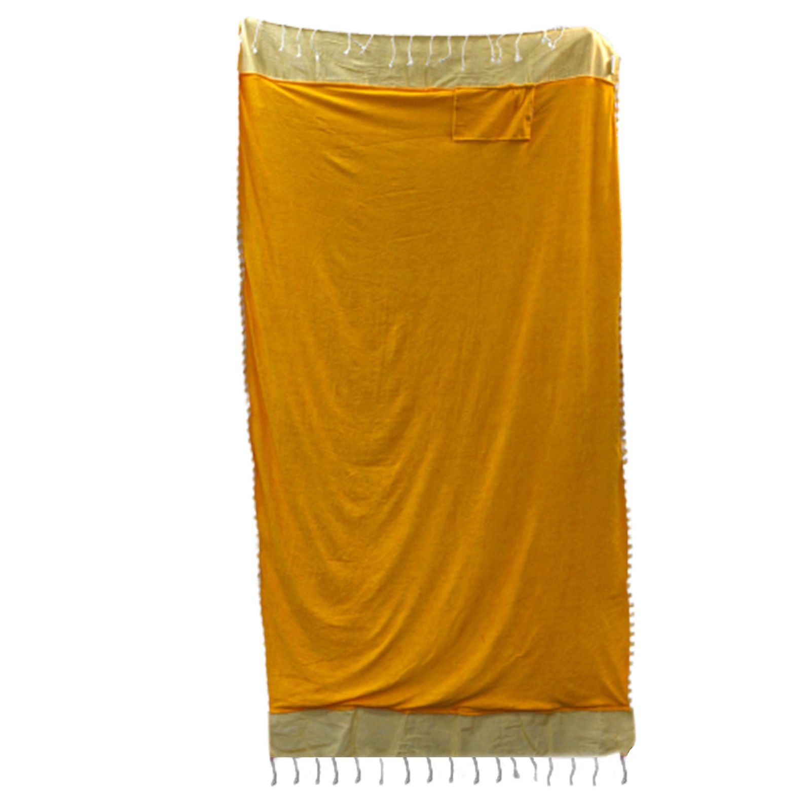 Bavlněný pareo ručník 100 × 180 cm – Slunečně žlutá