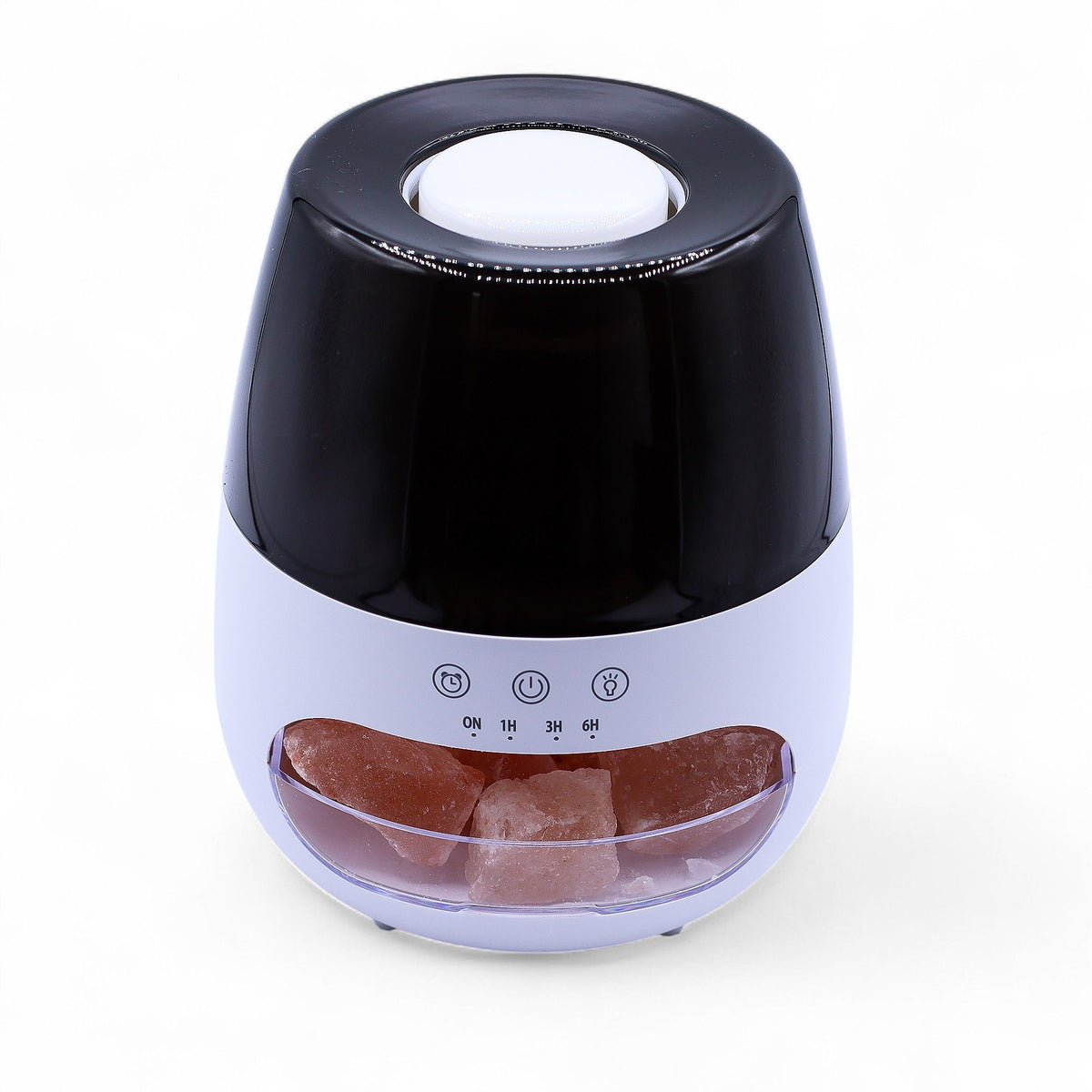 Ultrazvukový aroma difuzér Salt Stone s himálajskou solí a efektem plamene – bílý
