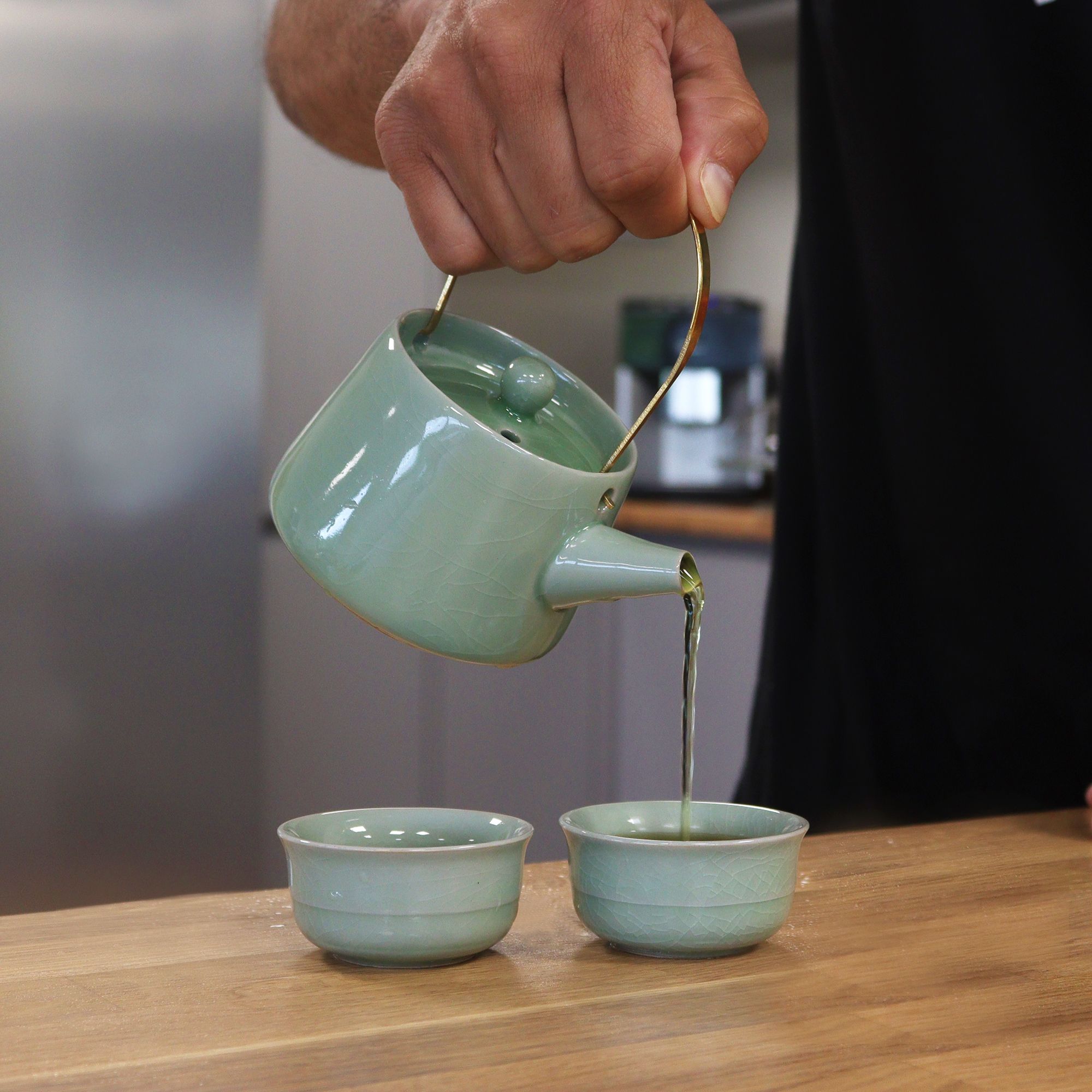 Čajová sada Herbal Jade – keramická konvička se 2 šálky