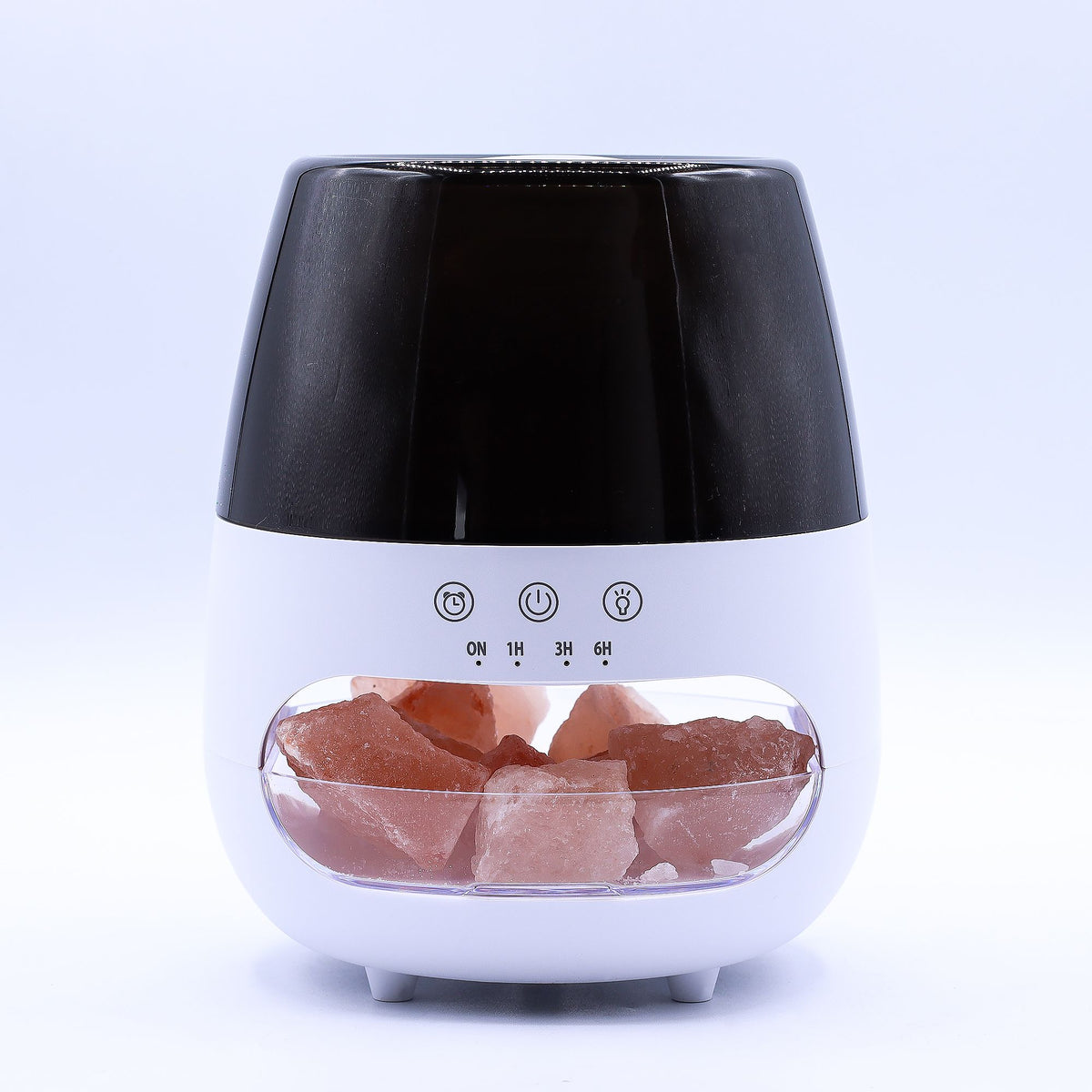 Ultrazvukový aroma difuzér Salt Stone s himálajskou solí a efektem plamene – bílý