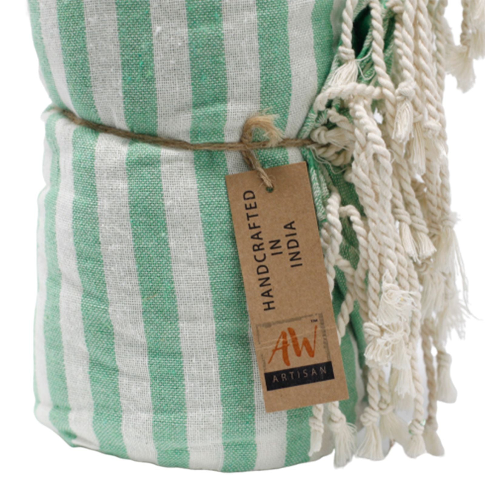Bavlněný pareo ručník 100 × 180 cm – Picnic Green