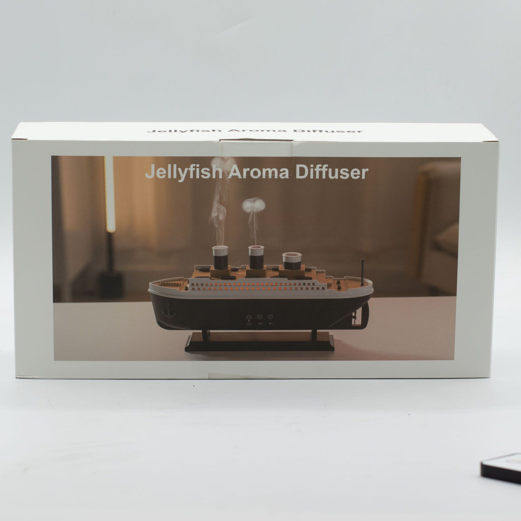 Ultrazvukový aroma difuzér ve tvaru lodi s LED osvětlením, 250 ml