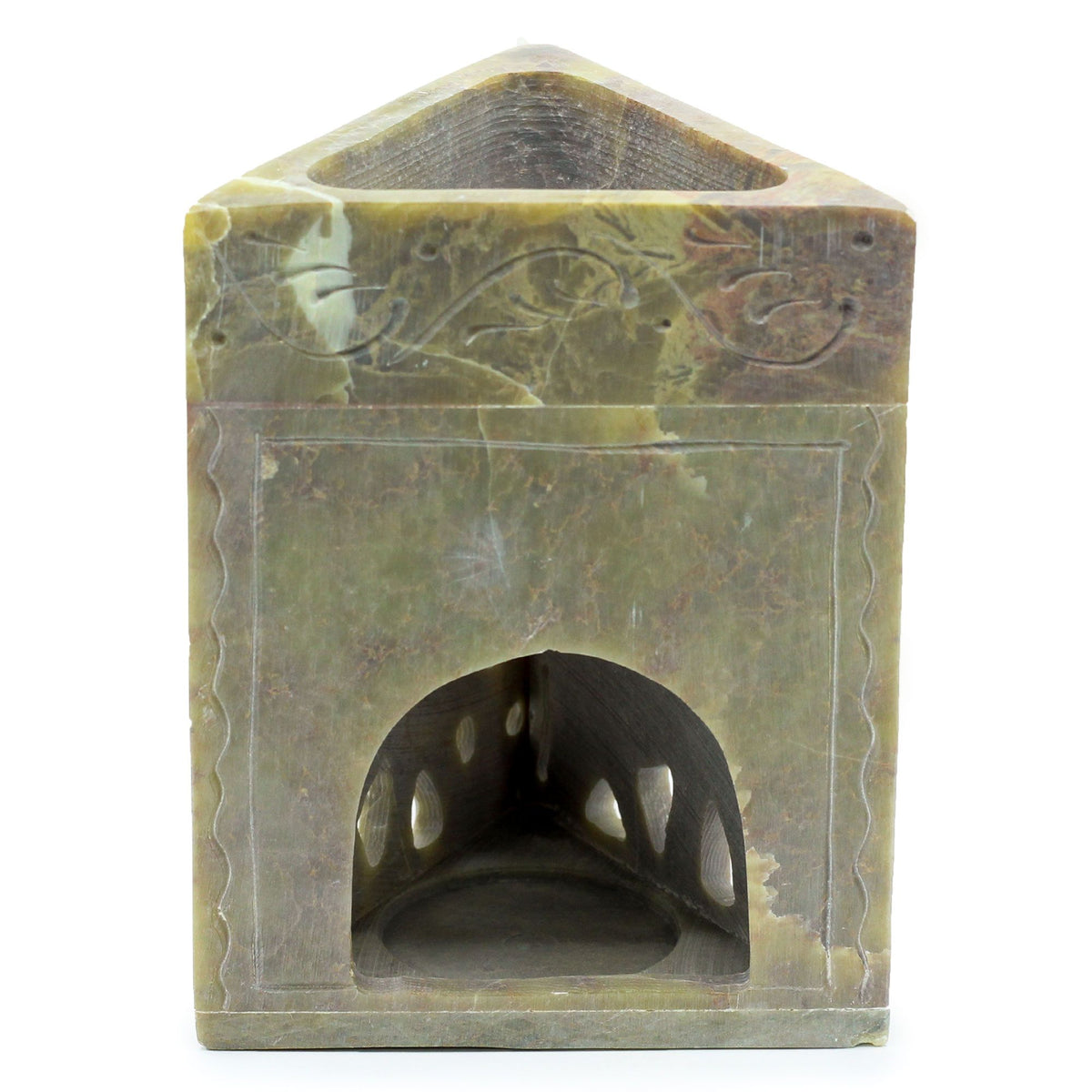 Trojúhelníková mastková aromalampa Slon – 11 × 9 cm