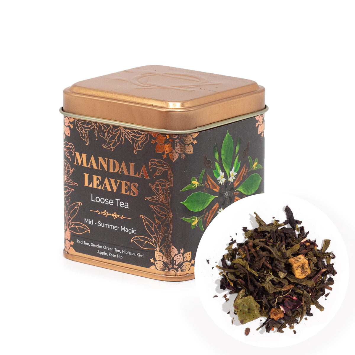 Čajová směs Pu Erh a Sencha s jahodou a kiwi | 50 g