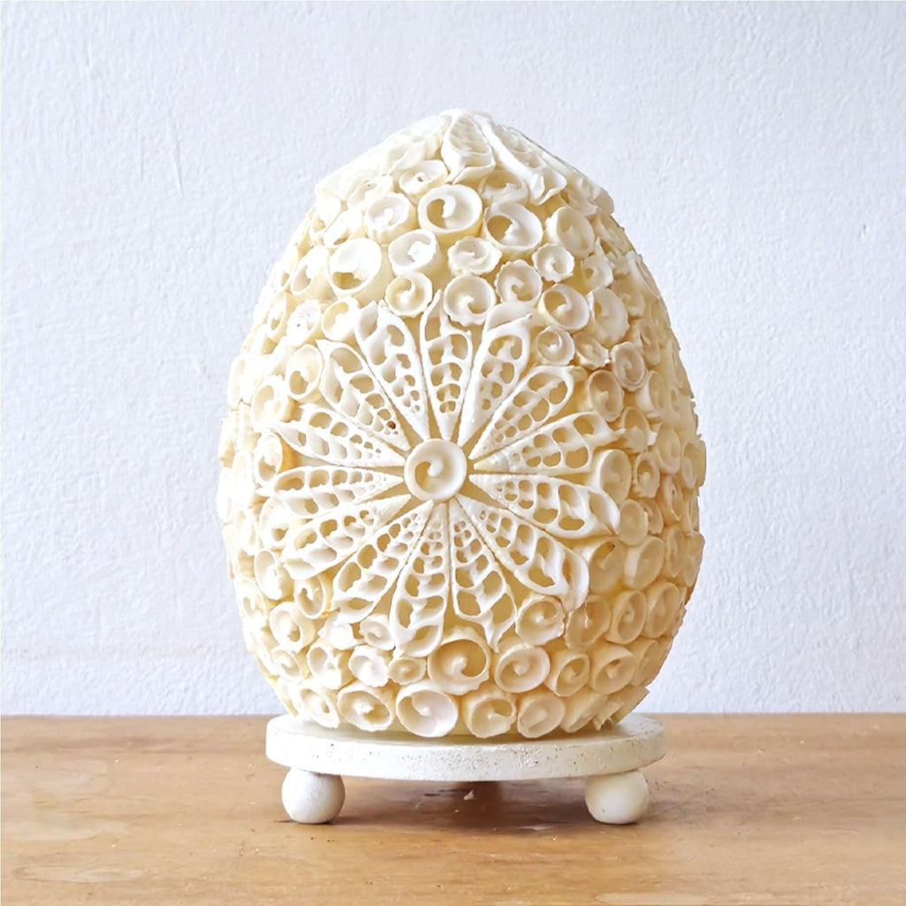 Boho lampa z mušlí – oválná, 15 cm