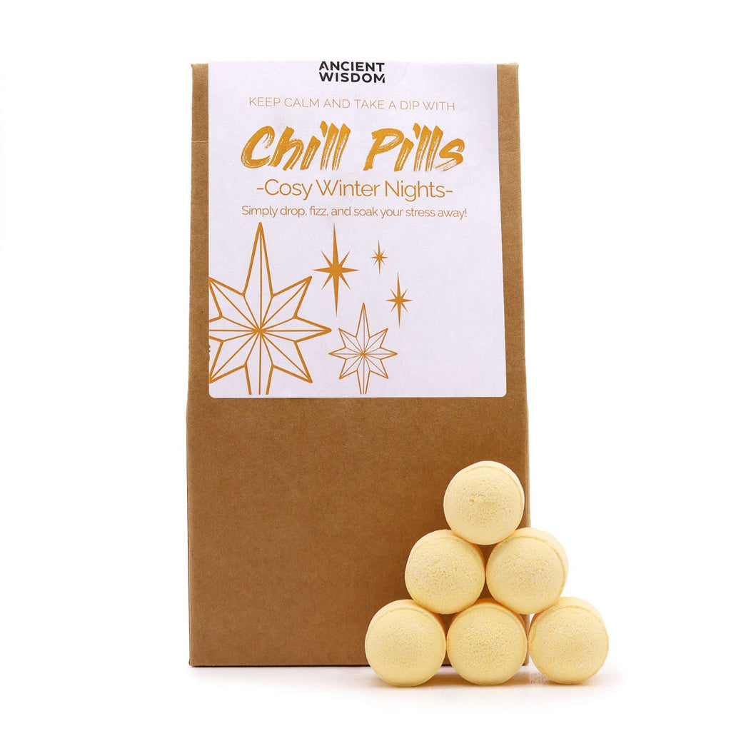 Šumivé kuličky do koupele Chill Pills – Útulné zimní večery, 350 g