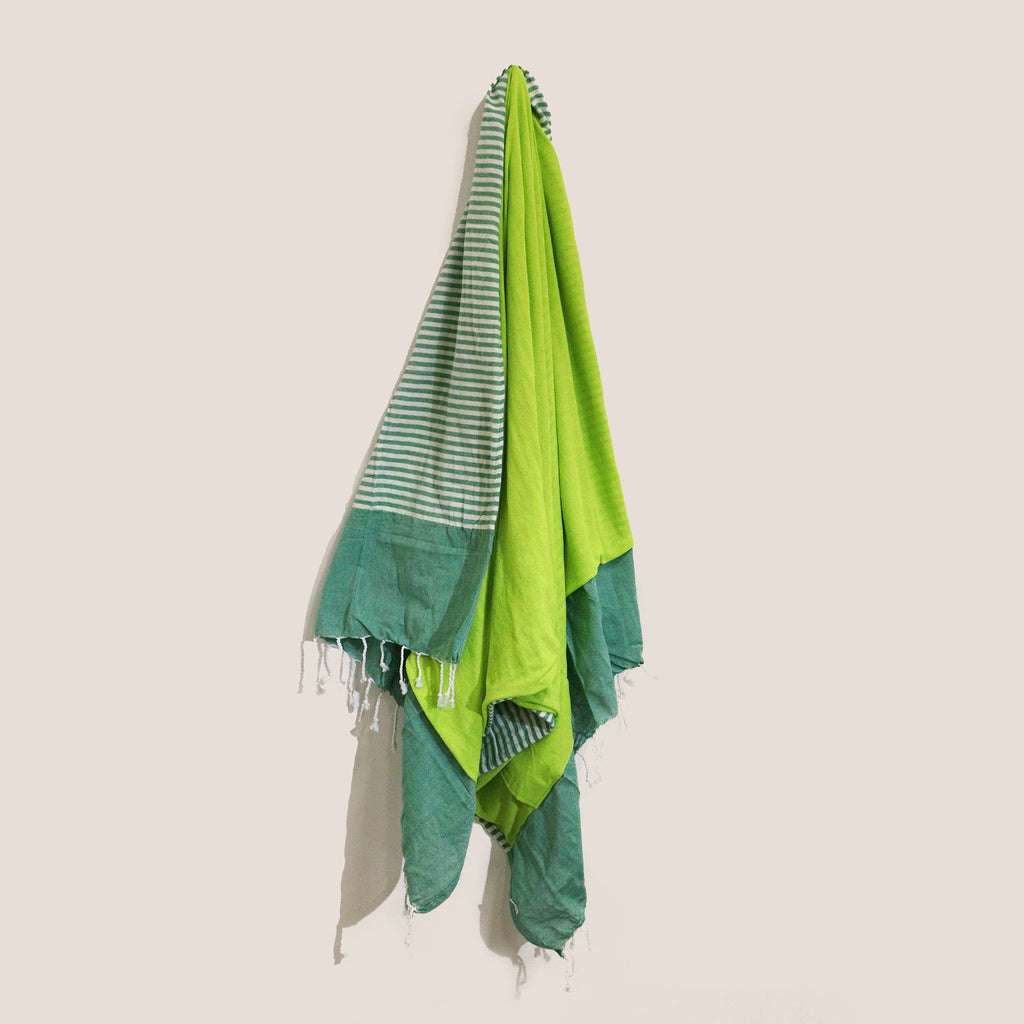 Bavlněný pareo ručník 100 × 180 cm – Picnic Green