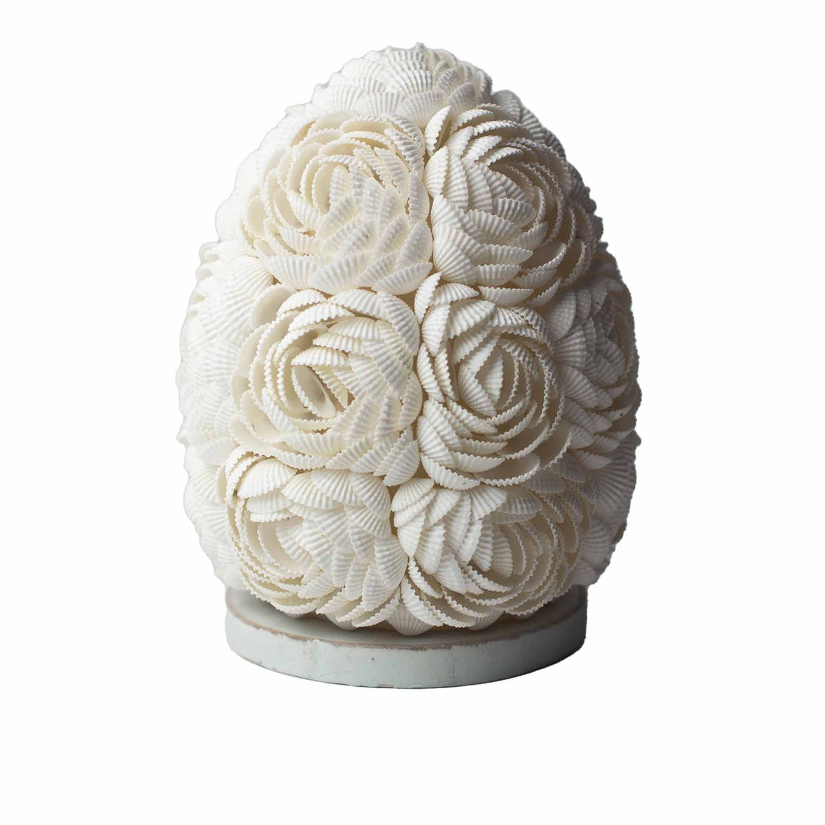 Boho Sea Shell – Ručně vyráběná lampa z mořských mušlí Rose Oval 15 cm