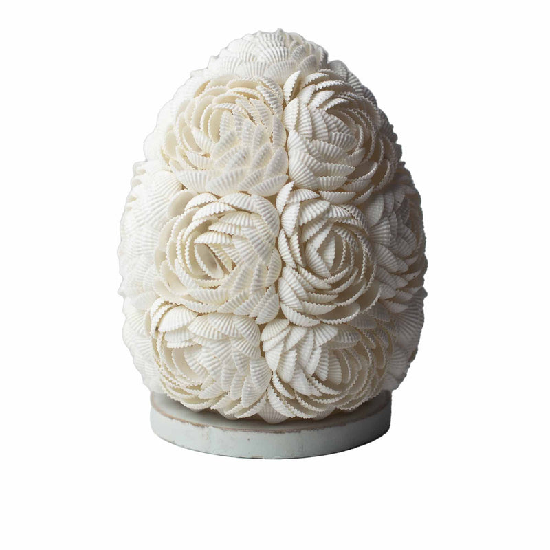 Ručně vyráběná lampa z mořských mušlí Rose Oval 15 cm