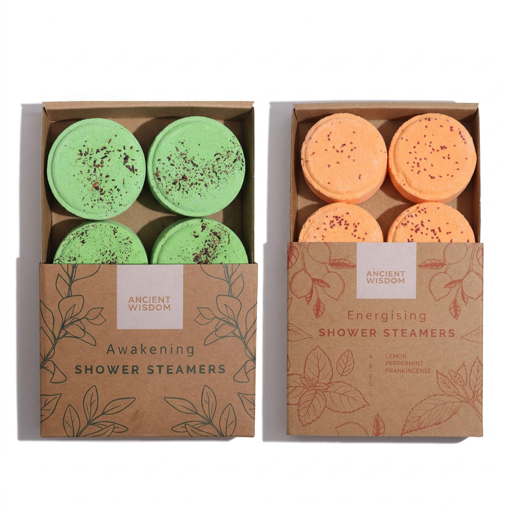 AW Dropship Europe Aromaterapeutické tablety do sprchy Ancient Wisdom – Awakening & Energise, 8 ks