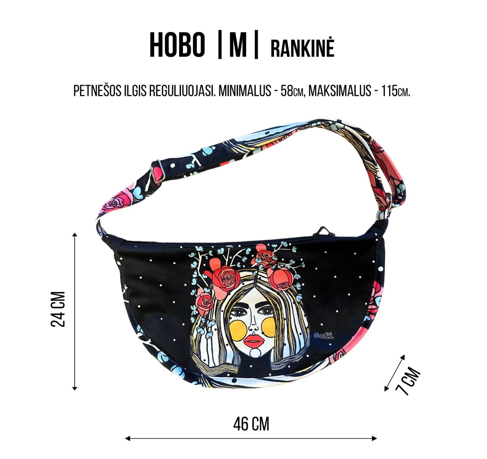 Hobo Bag Heart - Brown