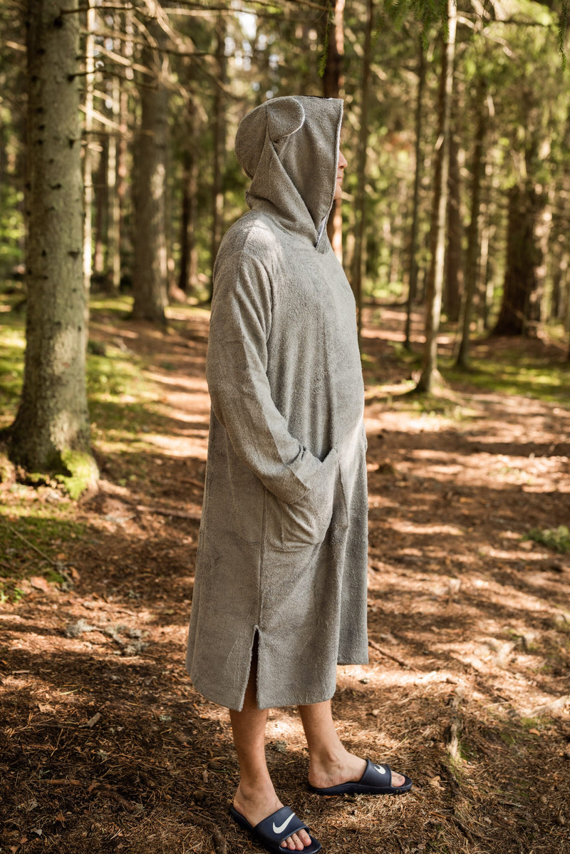 Long-Sleeve Poncho KOALA for Adults - Bamboo Terry