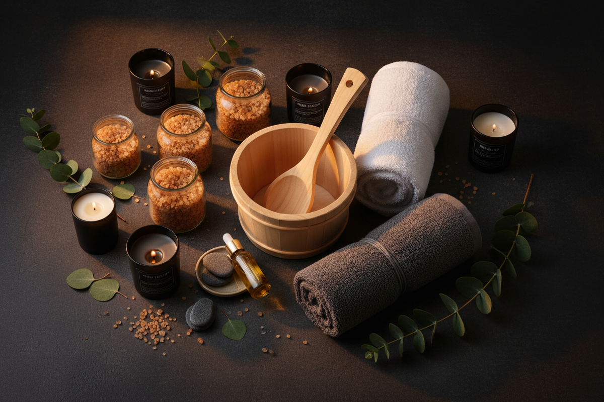 Wellness flat lay